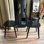 Set of 2 Black Windsor Solid-Wood Dining Chairs Image 2