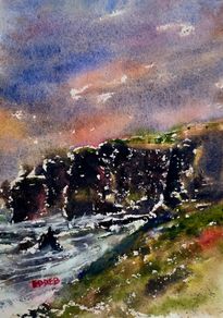 cliffs of moher watercolour