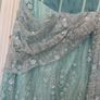 Traditional Nigerian Asoebi style dress for wedding or special occasion comes with Traditional fan also Image 5