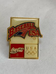 Coca Cola Baseball Olympic pin