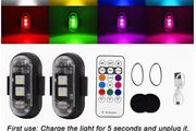 2 LED Decorative Lights with 8 Gradient Flashing Modes, Protection Level IP65, USB Rechargeable