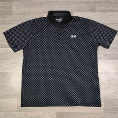 Under Armour Polka Dot Patterned Golf Polo Shirt Mens XL