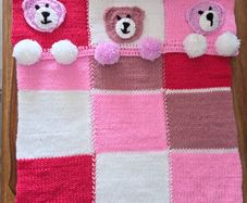 Hand knitted baby blanket
