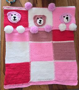 Hand knitted baby blanket