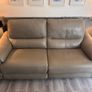 Electric Recliner sofa, Grey leather with USB ports Image 5