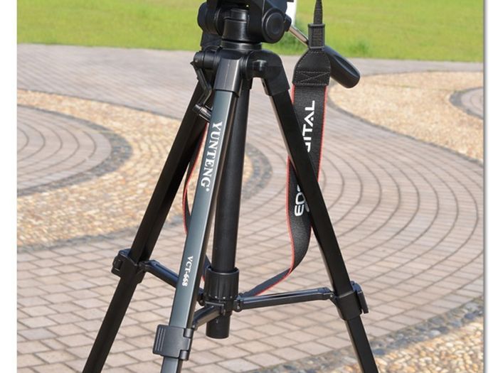 Professional Camera Tripod Kit with Double Support 360 Degree Pan Pan Head Realease Quick Release Plate for Nikon Canon Panasonic Sony Olympus Pentax