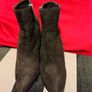 Black Suede Ankle Boots UK Size 4 Image 4
