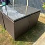 glass top garden table and chairs Image 2