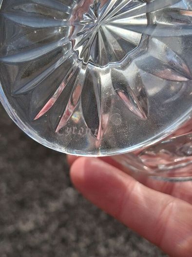 Tyrone Crystal Cut Glass Milker and Sugar Bowl