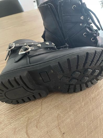 girls black boots size 12