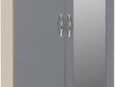 Nevada Mirrored 2 Door 1 Drawer Wardrobe