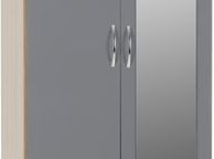main image for ad Nevada Mirrored 2 Door 1 Drawer Wardrobe