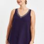 Evans Purple Diamante Top. Size 16. New Image 4