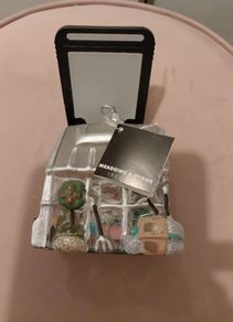 Ornamental glass gardeners christmas decoration x 2