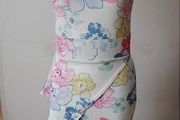 White floral Miss Look midi dress size UK10 EU38 Postage included