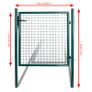 Single Door Fence Gate Powder-Coated Steel Image 2