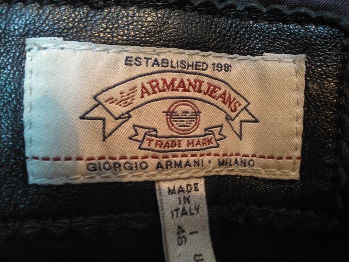 GEORGIO ARMANI black leather women's jacket