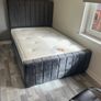 Ottoman Upholstered Bed, Double Bed with Hydraulic Lifting Bar, Height Adjustable Padded Headboard, Metal Slatted Frame, Youth Bed, Adult Bed Image 3