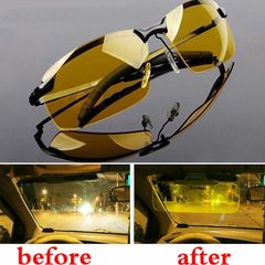 Night Driving Glasses HD Anti Glare Vision Polarized Yellow Tinted Unisex