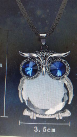 Crystal Owl Pendant