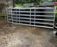 Selection of galvanised gates