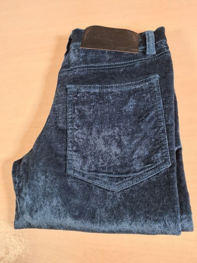Womens CHEAP MONDAY Tight Velvet Steel blue skinny stretchy trousers jeans  Size W 26 L 32 A1