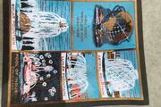 1964-5 New York Worlds Fair U.S. Steel Unisphere fountains smoked glass ashtray or hanging dish.