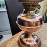 Victorian duplex copper oil lamp. Working.  Polished Image 4