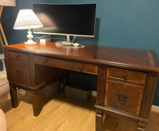 home office storage desk vintage style