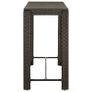 Garden Bar Table Brown 140.5x60.5x110.5 cm Poly Rattan Image 4