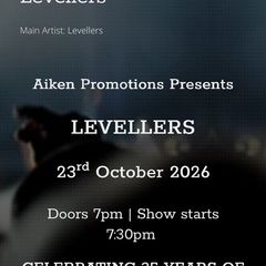 2 Tickets for Levellers Vicar St Oct 23rd