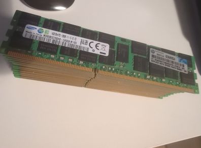 208GB Bulk Lot (13x16GB) Samsung DDR3 1600MHz ECC Registered Server RAM PC3-12800R
