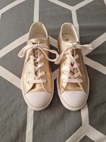 girls gold converse