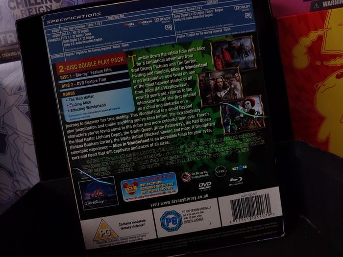 Alice in Wonderland ! Blu-ray ! with Slipcase ! Johnny Depp ! 2010 ! Disney !