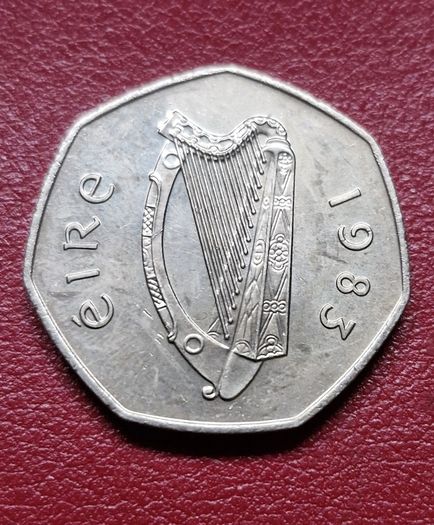 Ireland 1983 50P Fifty Pence Excellent coin