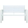 Garden Bench 120 cm HDPE White Wood Look Image 3