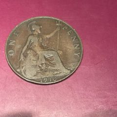 3 x one British penny coin 1900 1907 1910