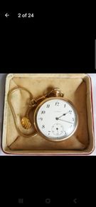 Antique waltham gold plated pendant pocket watch