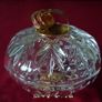 Killarney Crystal Cut Crystal Glass Happy Anniversary Lidded Jewelry Dish / Bowl With 22 Carat Gold Cover Handle and Footed Base Finishing Made In Ireland Image 5