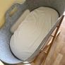 Grey Moses basket and stand (Snuzbaskit) Image 2