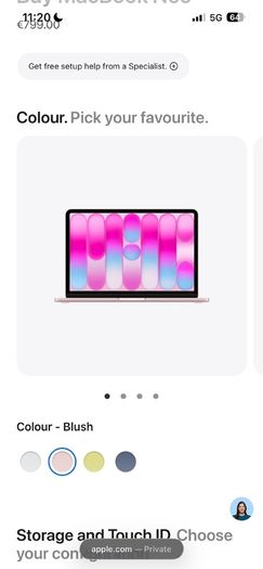 blush pink macbook neo
