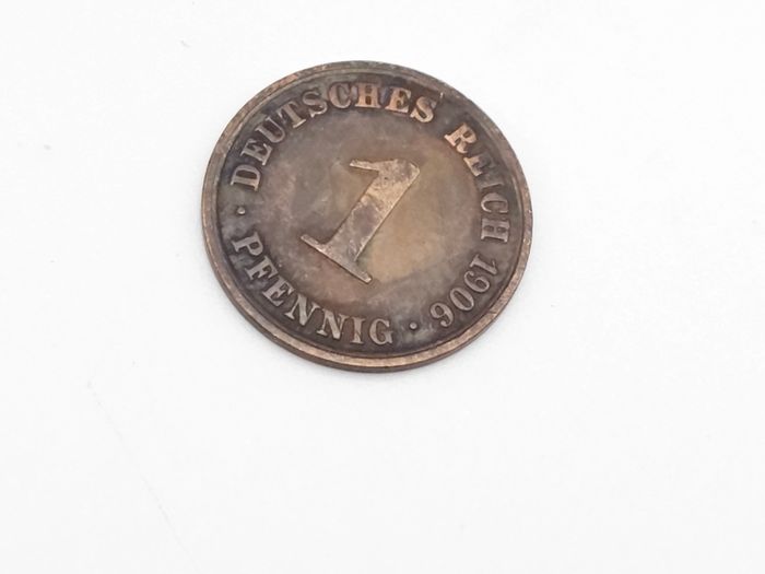 1906 German Empire 1 Pfennig Coin