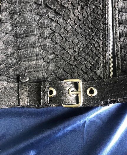 Ladies python leather jacket