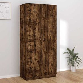 Wardrobe Smoked Oak 90x50x200 cm