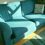 Sea blue sofa, used, in good condition Image 2