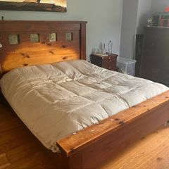 Kingsize wooden bed frame