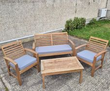 Solid Wood 4 Piece Garden Lounge Set. Always Stored Indoors!