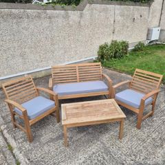 Solid Wood 4 Piece Garden Lounge Set. Always Stored Indoors!