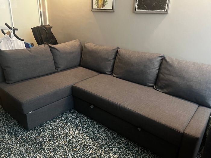 Grey Corner Sofa Bed with Storage - Excellent Condition