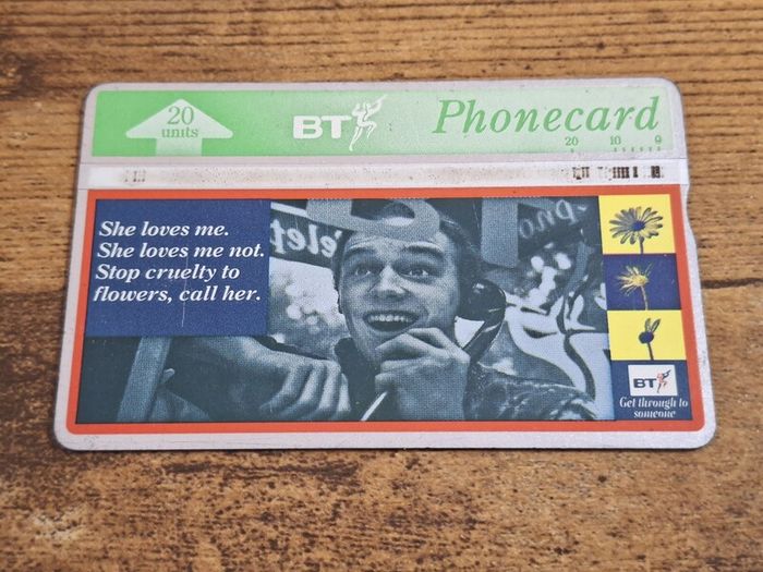 UK BT 20 units Phonecard "Poster Series - Flowers", used, 1993, No. 3 of 3 - free standard postage